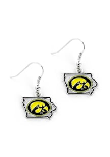 State Design Iowa Hawkeyes Womens Earrings - Yellow