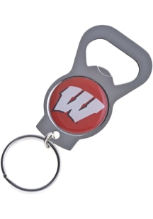 Red Wisconsin Badgers Bottle Opener Keychain