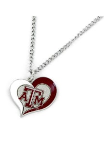 Texas A&amp;M Aggies Swirl Heart Necklace