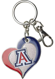 Arizona Wildcats Swirl Heart Keychain