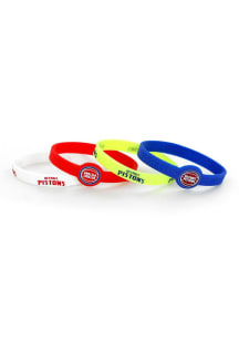 Detroit Pistons 4pk Silicone Kids Bracelet