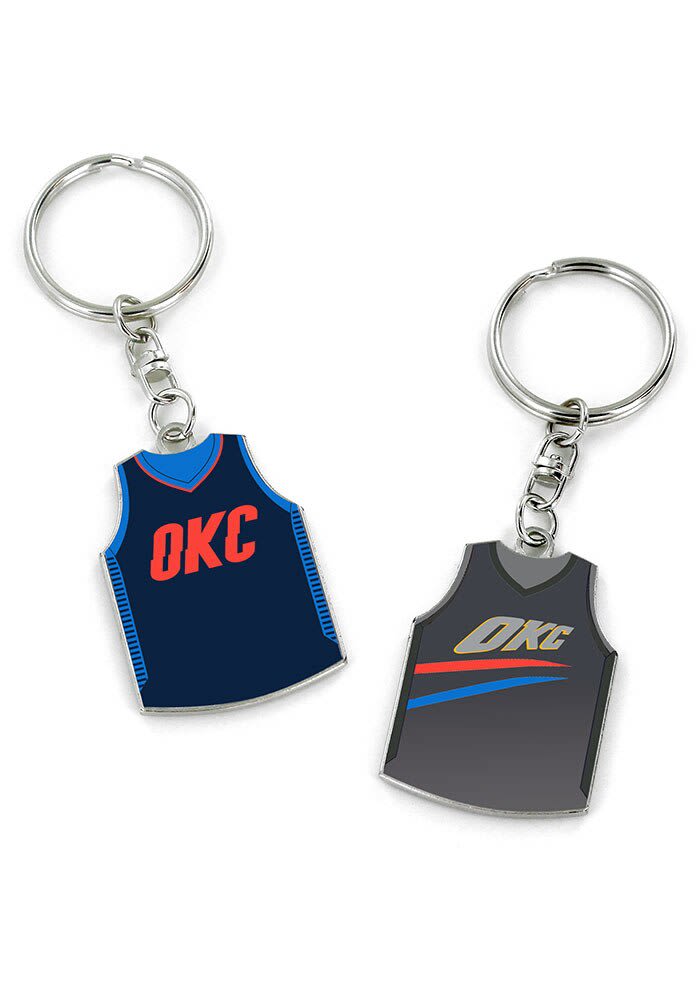 Oklahoma City Thunder Reversible Jersey Keychain - Blue