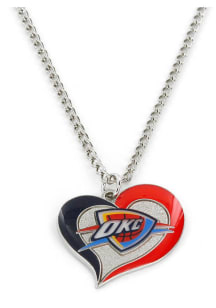 Oklahoma City Thunder Swril Heart Necklace