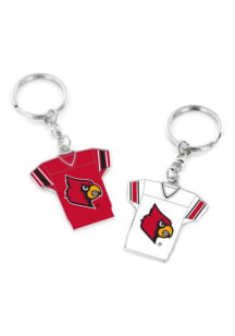 Louisville Cardinals Reversible Jersey Keychain