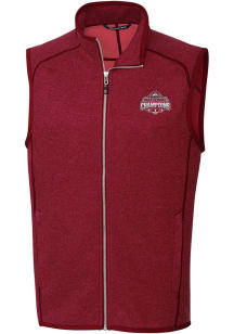 Mens Ohio State Buckeyes Red Cutter and Buck 2024 Football National Champion Mainsail Vest