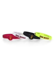 Arizona State Sun Devils 4pk Silicone Kids Bracelet