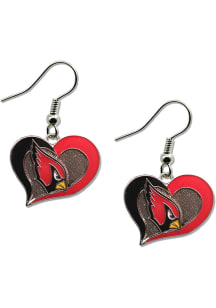 Arizona Cardinals Swirl Heart Womens Earrings