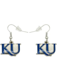 Kansas Jayhawks Dangle Logo Womens Earrings