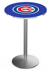 Chicago Cubs Stainless Round Base Pub Table