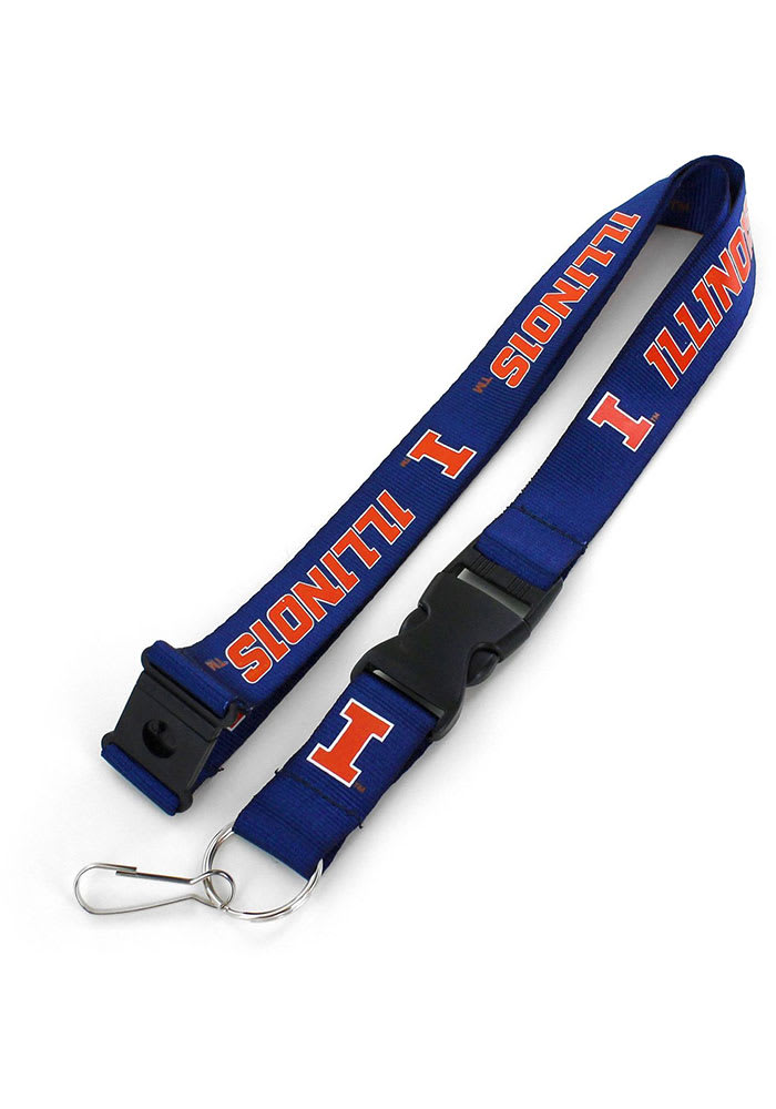 Illinois Fighting Illini Blue Buckle Lanyard