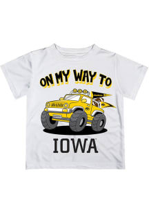 Infant Iowa Hawkeyes White Vive La Fete On My Way Short Sleeve T-Shirt