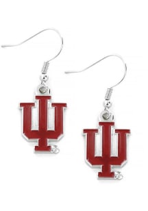 Logo Dangler Indiana Hoosiers Womens Earrings - Silver