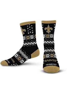 New Orleans Saints Team Sweater Mens Crew Socks