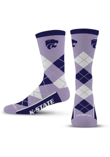 Vault Fyre K-State Wildcats Mens Argyle Socks - Lavender