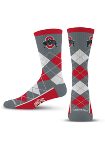 Fyre Ohio State Buckeyes Mens Argyle Socks - Red