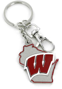 Wisconsin Badgers Home State Keychain