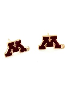 Logo Post Minnesota Golden Gophers Womens Earrings - Maroon