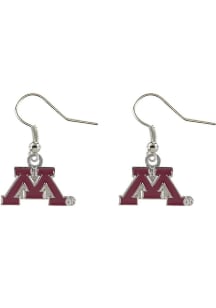 Logo Dangler Minnesota Golden Gophers Womens Earrings - Maroon