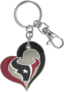 Houston Texans Swirl Heart Keychain