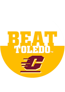 Central Michigan Chippewas BEAT Toledo 3" Button - Maroon