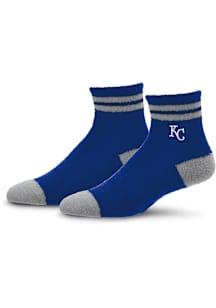 Kansas City Royals Stripe Cozy Quarter Womens Quarter Socks