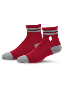 Stripe Cozy Quarter Indiana Hoosiers Womens Quarter Socks - Crimson