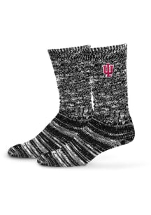 Slouch Slub Quarter Indiana Hoosiers Womens Quarter Socks - Crimson