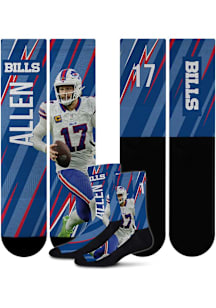 Josh Allen For Barefeet Originals Buffalo Bills Blue Player Big Energy Yth Youth Crew Socks
