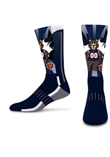 Chicago Bears Navy Blue Mascot Ka-Pow Youth Crew Socks