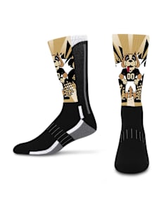 New Orleans Saints Gold Mascot Ka-Pow Youth Crew Socks