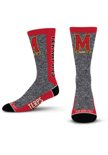 Marble MVP Maryland Terrapins Mens Dress Socks - Red