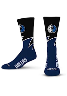 Dallas Mavericks Black Wave Mens Crew Socks
