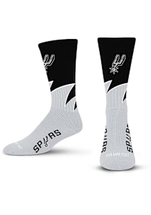 San Antonio Spurs Black Wave Mens Crew Socks