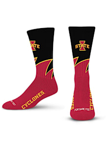 Iowa State Cyclones Black Wave Mens Crew Socks