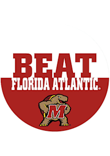 Maryland Terrapins BEAT FAU 3" Button - Red