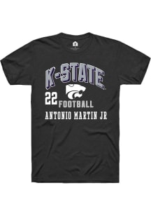 Antonio Martin Jr Rally Mens Black K-State Wildcats NIL Arch Logo Player T Shirt