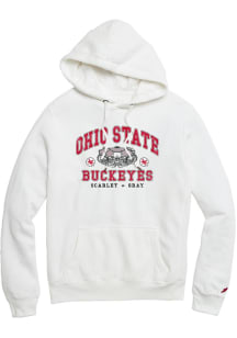 Mens White Ohio State Buckeyes Stadium Heritage Hooded Sweatshirt
