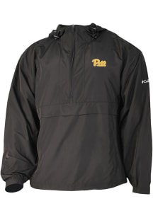 Mens Pitt Panthers Black Columbia Heat Seal Prodigy Qtr Zip Pullover