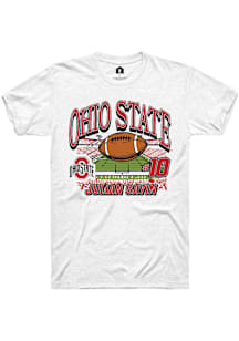 Julian Sayin Ohio State Buckeyes White NIL Name Number Net Short Sleeve Player T Shirt