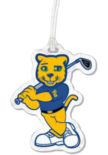 Pitt Panthers  Golf Mascot Luggage Tag - White