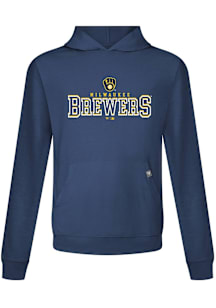 Levelwear Milwaukee Brewers Mens Navy Blue Relay Journey Hood
