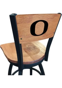 Brown Oregon Ducks Wood Seat Maple Back Swivel Pub Stool