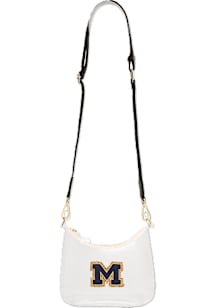 Curved Crossbody Michigan Wolverines Womens Clear Tote - Black