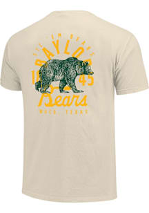 Baylor Bears Ivory Mascot Overlay Short Sleeve T Shirt