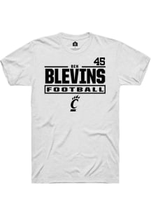 Ben Blevins Rally Mens White Cincinnati Bearcats NIL Stacked Box Player T Shirt