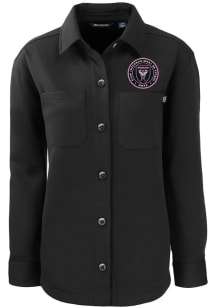 Cutter and Buck Inter Miami CF Womens Black Roam Shirt Light Weight Jacket