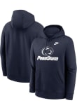 Nike Penn State Nittany Lions Mens Navy Blue Throwback Long Sleeve Hoodie