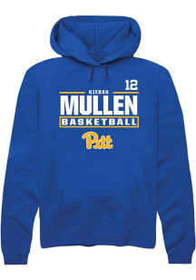 Kieran Mullen Rally Mens Blue Pitt Panthers NIL Stacked Box Player Hood