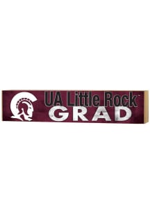 KH Sports Fan U of A at Little Rock Trojans Grad graduation graphic Sign - Maroon