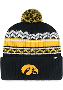 47 Iowa Hawkeyes Black Polar Vortex Cuff Youth Knit Hat